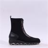 Wonders Simon Front Zip Stretch Boot - Black Suede